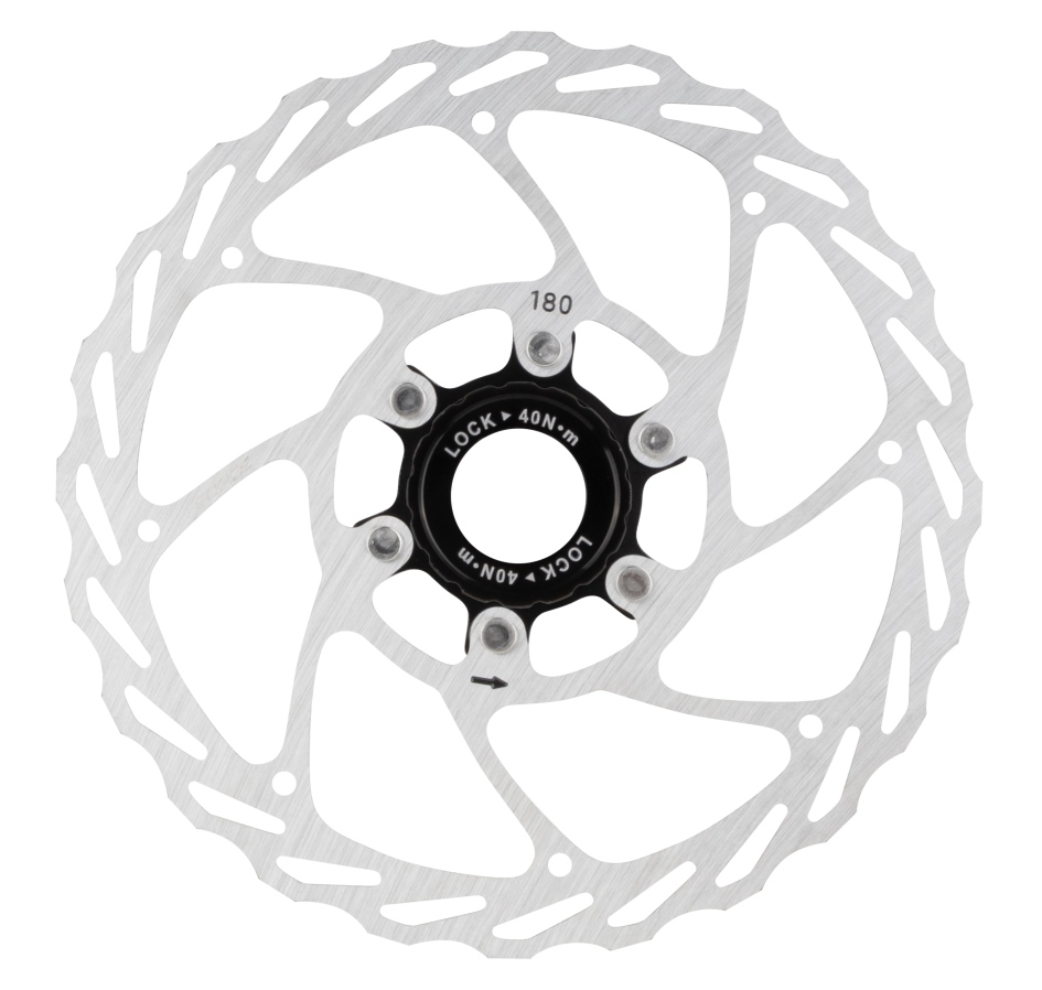 disc brake rotor FORCE 180mm, CENTER LOCK, silver