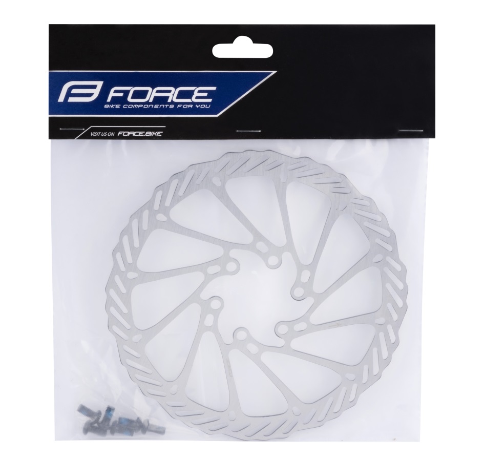 disc brake rotor FORCE-2 160 mm, 6 holes, silver