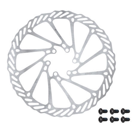 disc brake rotor FORCE-2 180 mm, 6 holes, silver