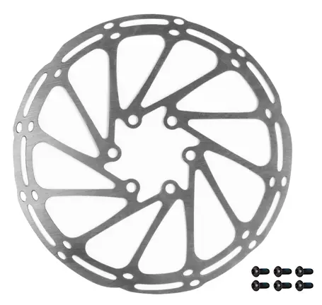 disc brake rotor FORCE-8 160 mm, 6 holes, silver