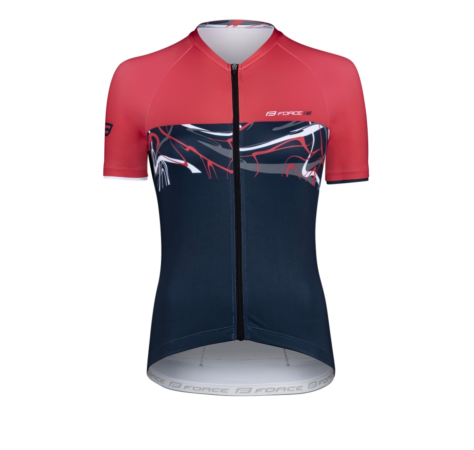 dres F ART LADY kr. rukáv, tm. modrý-červený XS