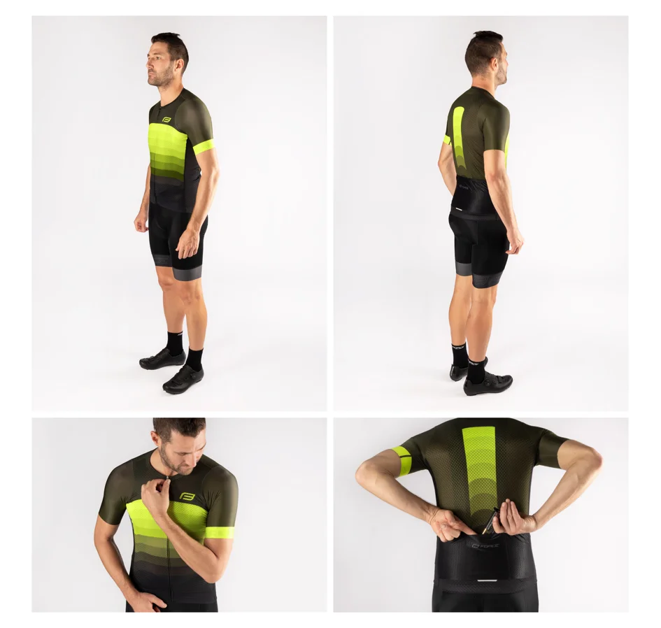 dres F ASCENT UNI kr. rukáv, zeleno-fluo