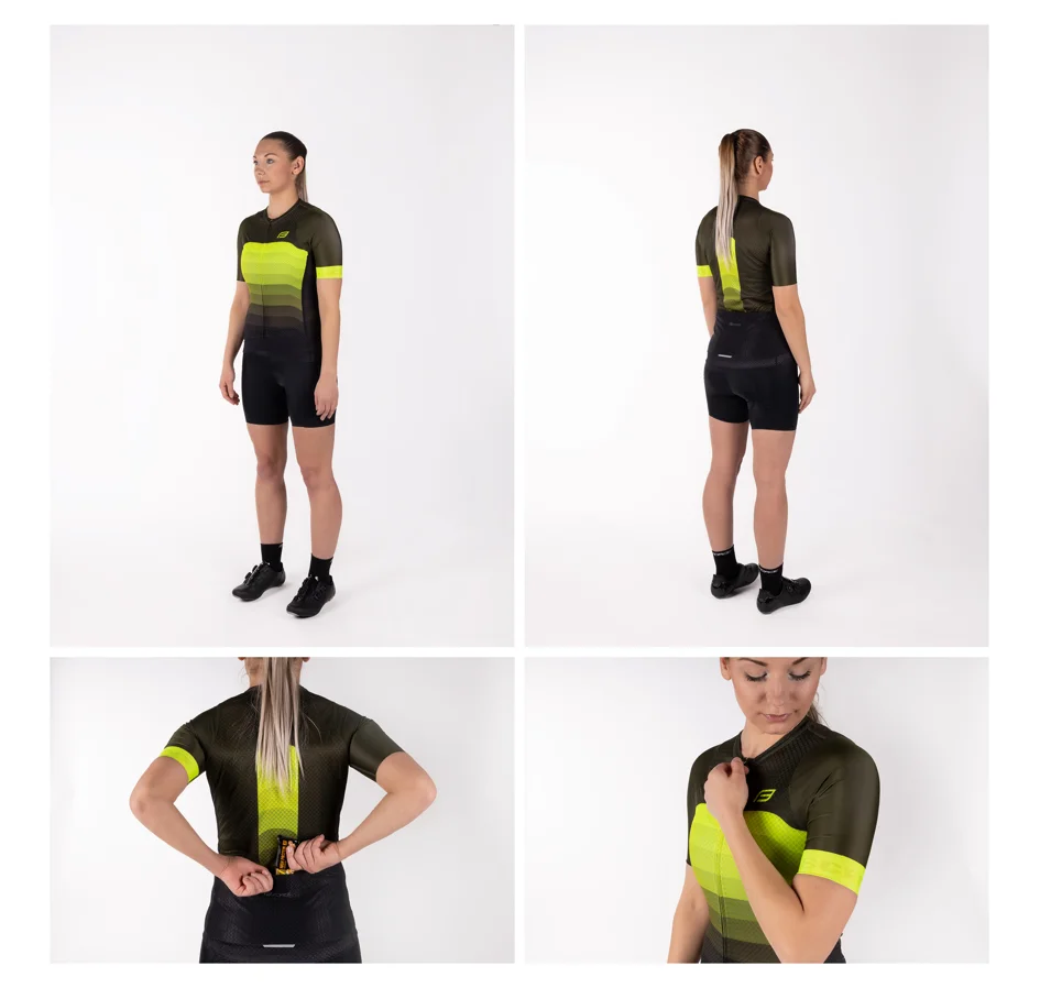 dres F ASCENT UNI kr. rukáv, zeleno-fluo