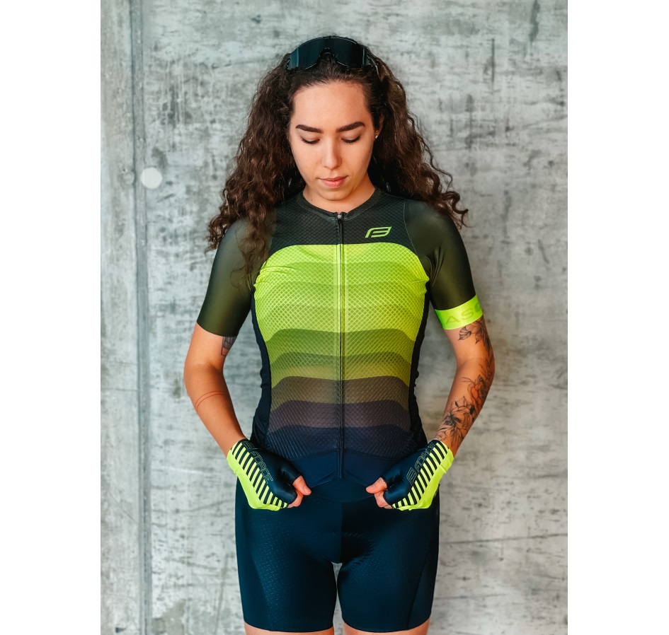dres F ASCENT UNI kr. rukáv, zeleno-fluo