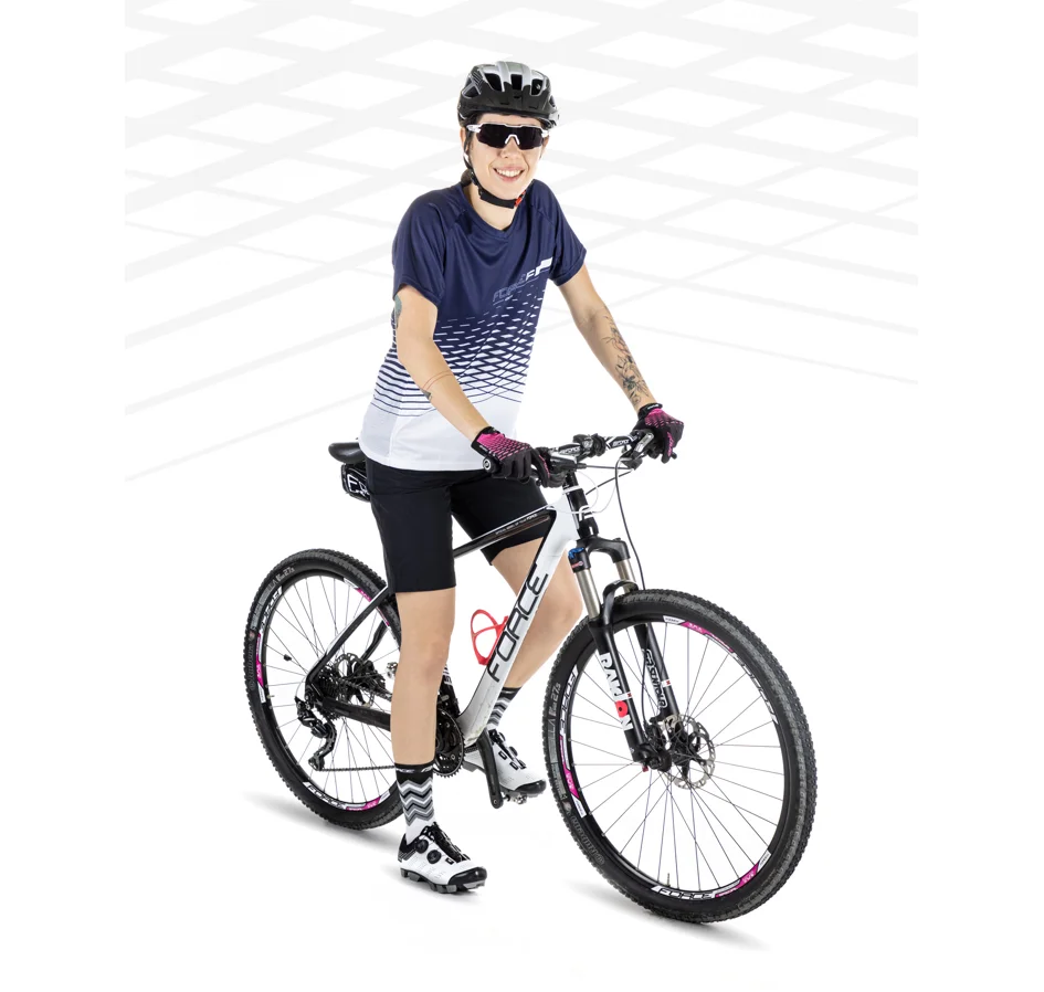 dres F MTB ANGLE LADY kr. rukáv, bílo-modrý