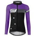 dres F SQUARE LADY dl. rukáv, černo-fialový