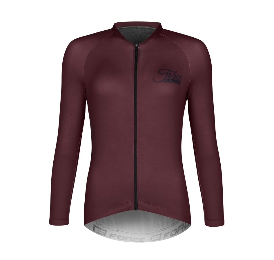 dres FORCE CHARM LADY dlouhý rukáv, bordó XL