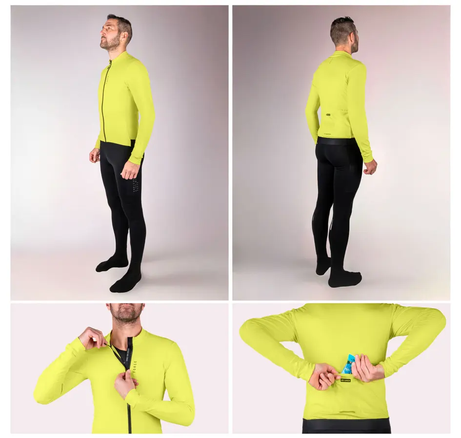 dres FORCE ENDLESS dlouhý rukáv, fluo