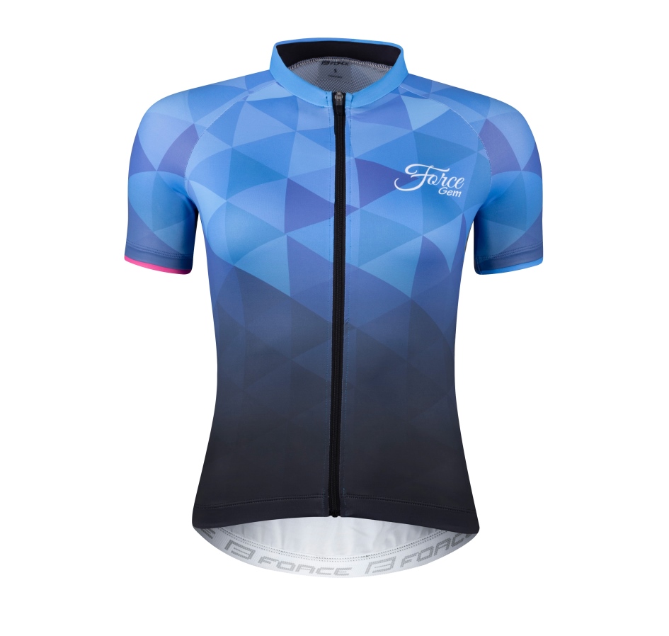 dres FORCE GEM LADY kr. rukáv, modrý L
