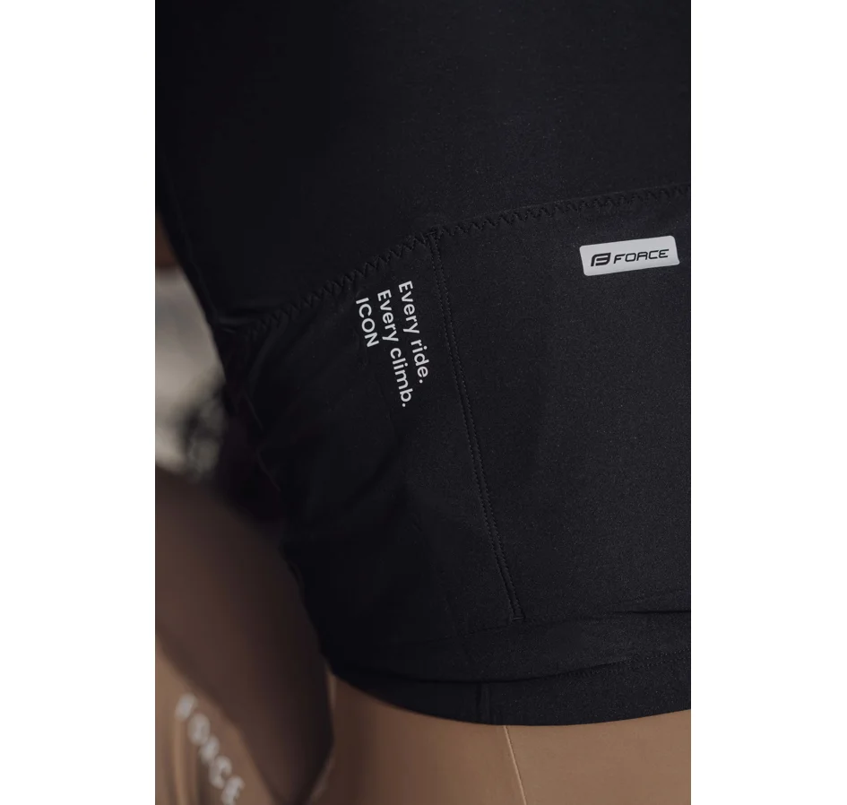 dres FORCE ICON kr. rukáv, černý