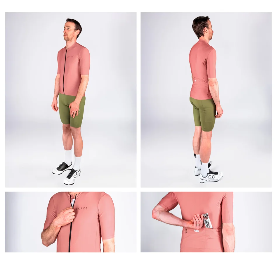 dres FORCE ICON kr. rukáv, starorůžový