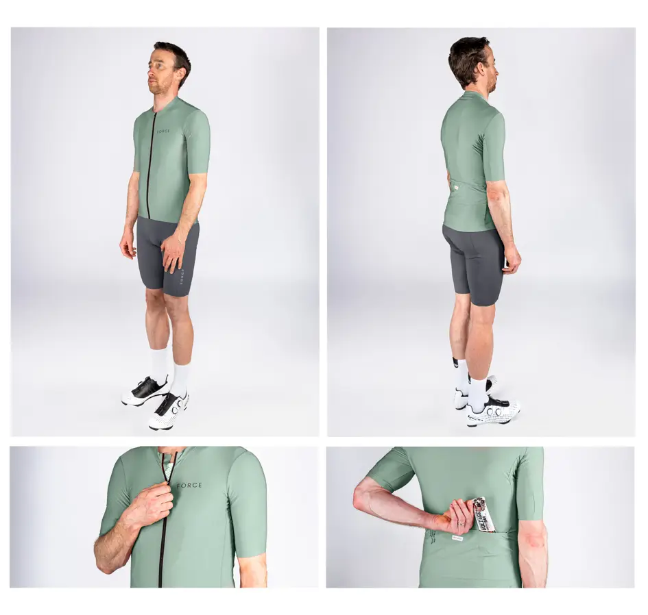 dres FORCE ICON kr. rukáv, zelený