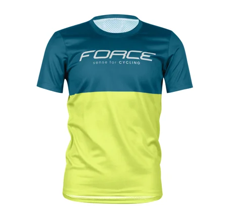 dres FORCE KID MTB CHEERY, modro-limetkový