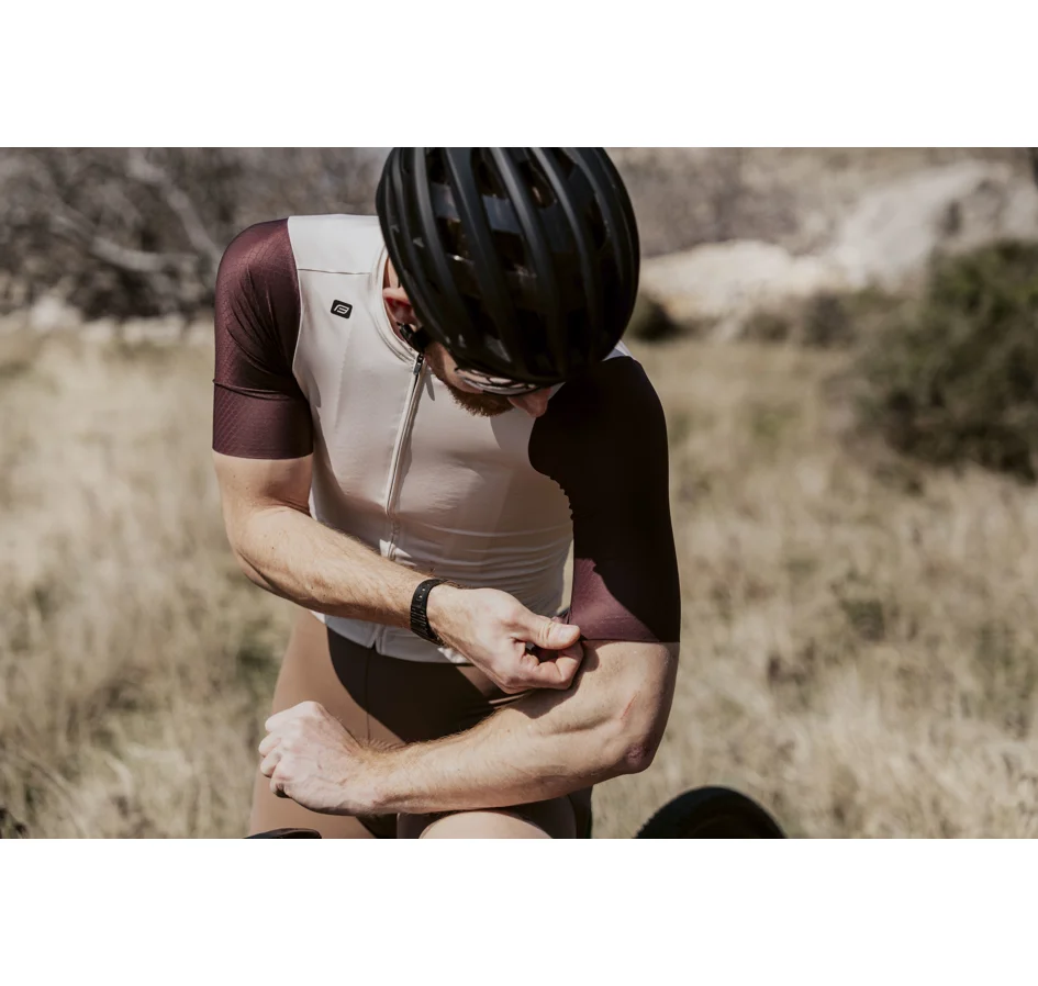 dres FORCE LIMIT kr. rukáv, béžovo-hnědý