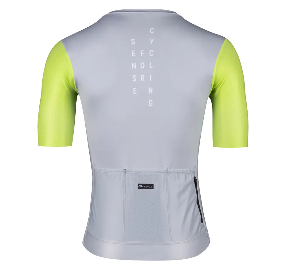 dres FORCE LIMIT kr. rukáv, šedo-limetkový