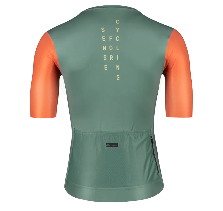 dres FORCE LIMIT kr. rukáv, zeleno-oranžový