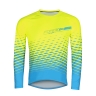 dres FORCE MTB ANGLE dlouhý rukáv, fluo-modrý L