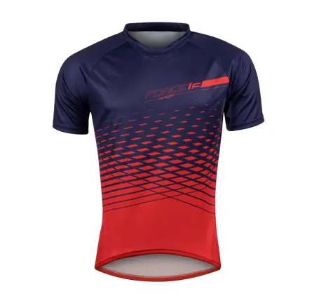 dres FORCE MTB ANGLE kr. rukáv, modro-červený