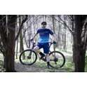 dres FORCE MTB ANGLE kr. rukáv, modrý XS