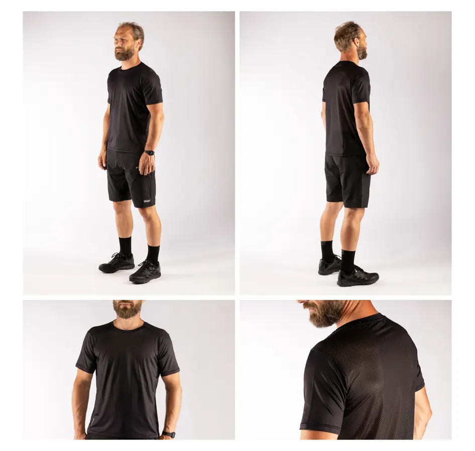 dres FORCE MTB MOUNT krátký rukáv, černý