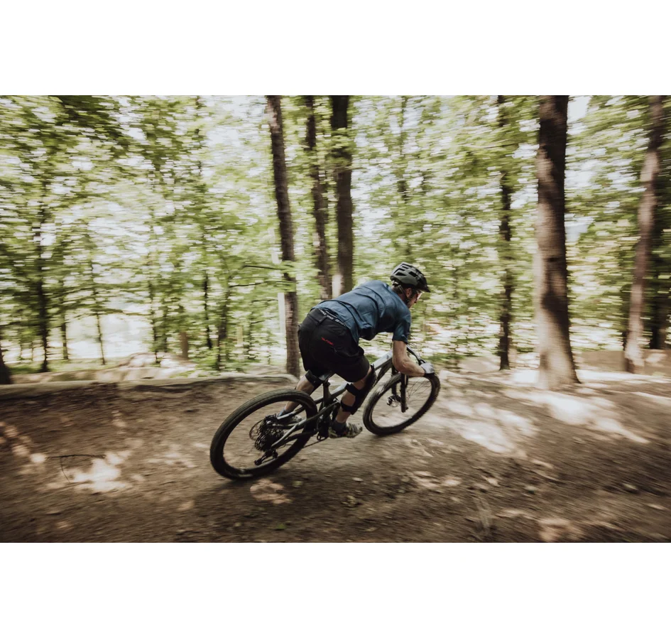 dres FORCE MTB MOUNT krátký rukáv, tm. modrý
