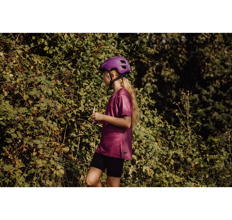 dres FORCE MTB MOUNT LADY kr. rukáv, fialový