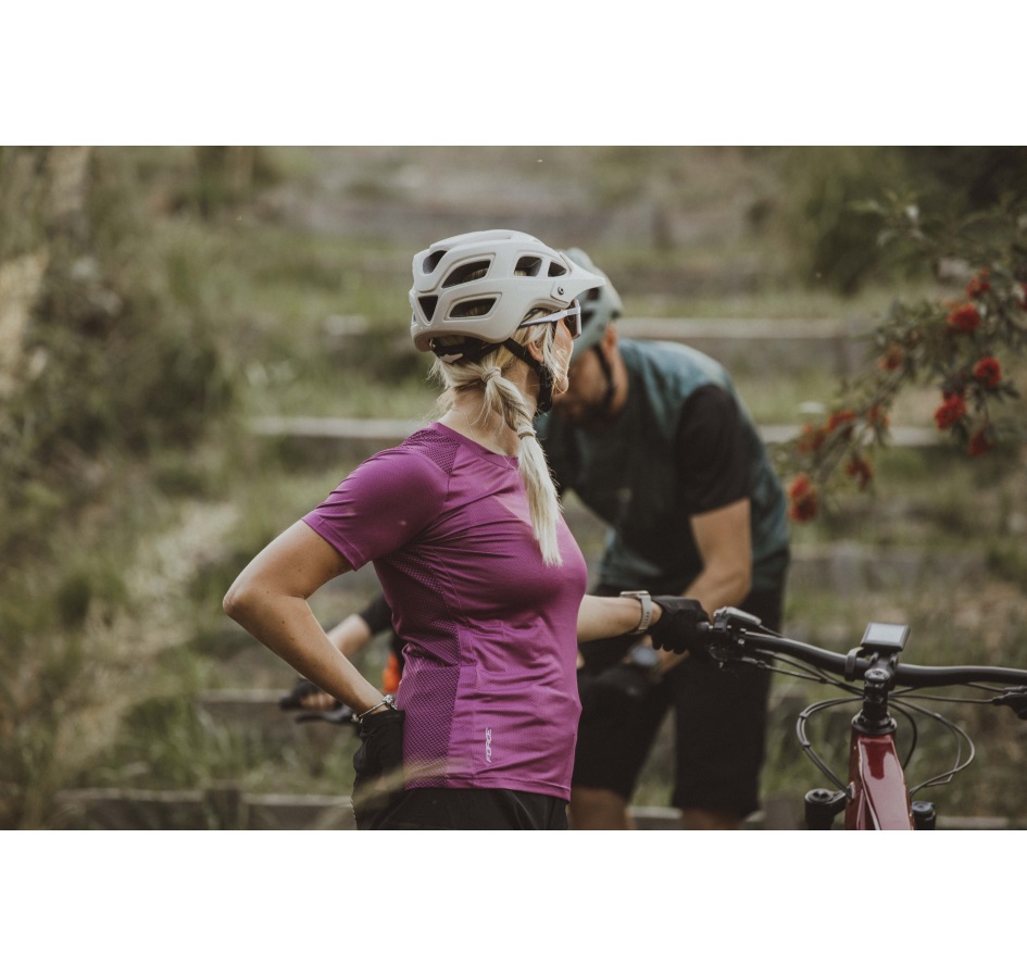 dres FORCE MTB MOUNT LADY kr. rukáv, fialový
