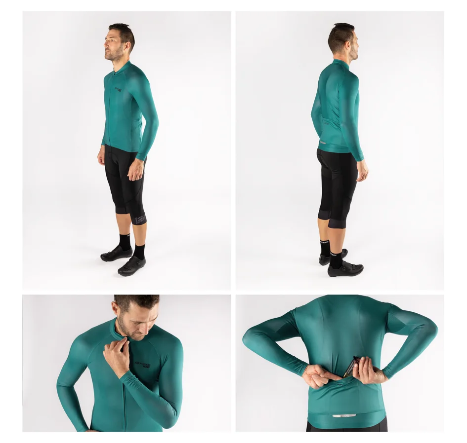 dres FORCE PURE dlouhý rukáv, petrolejový