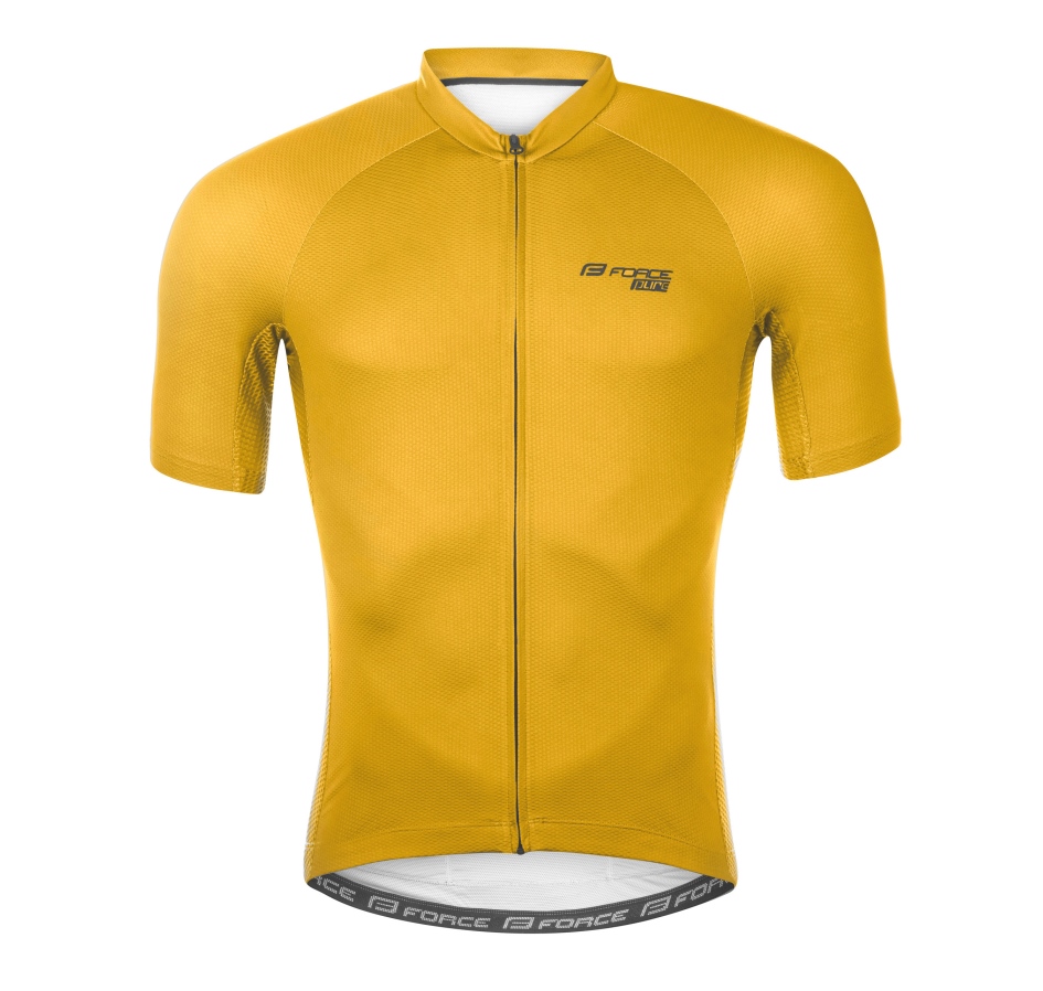 dres FORCE PURE kr. rukáv, žlutý XS