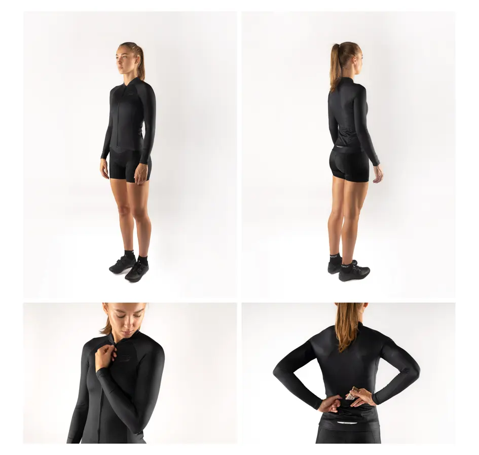 dres FORCE PURE UNI dlouhý rukáv, černý