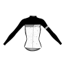 dres FORCE SPRAY LADY dlouhý rukáv, bílo-černý XXL