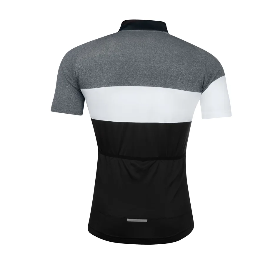 dres FORCE VIEW krátký rukáv,černo-šedo-bílý