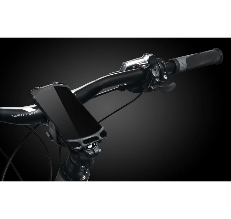 držák telefonu FORCE na představec, silikon černý