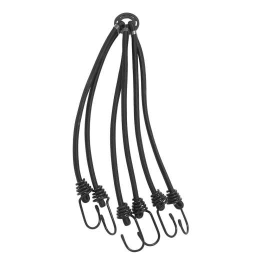 elastic straps "spider" (6 straps) 8mm x 300mm,blk