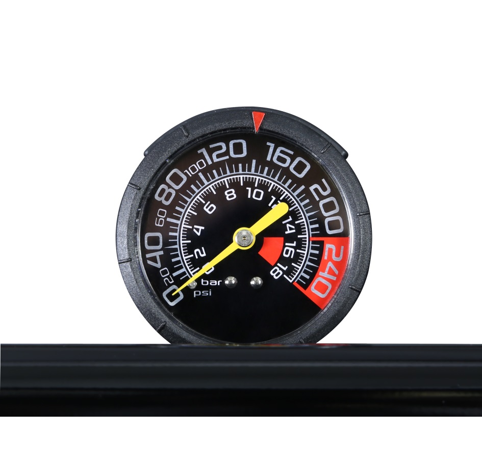 floor pump FORCE AIR TANK BOOSTER 18 bar, black