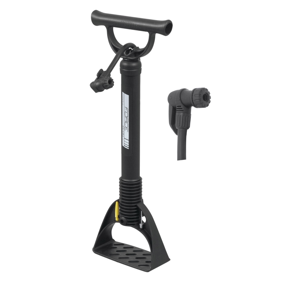 floor pump FORCE ECON plastic, black