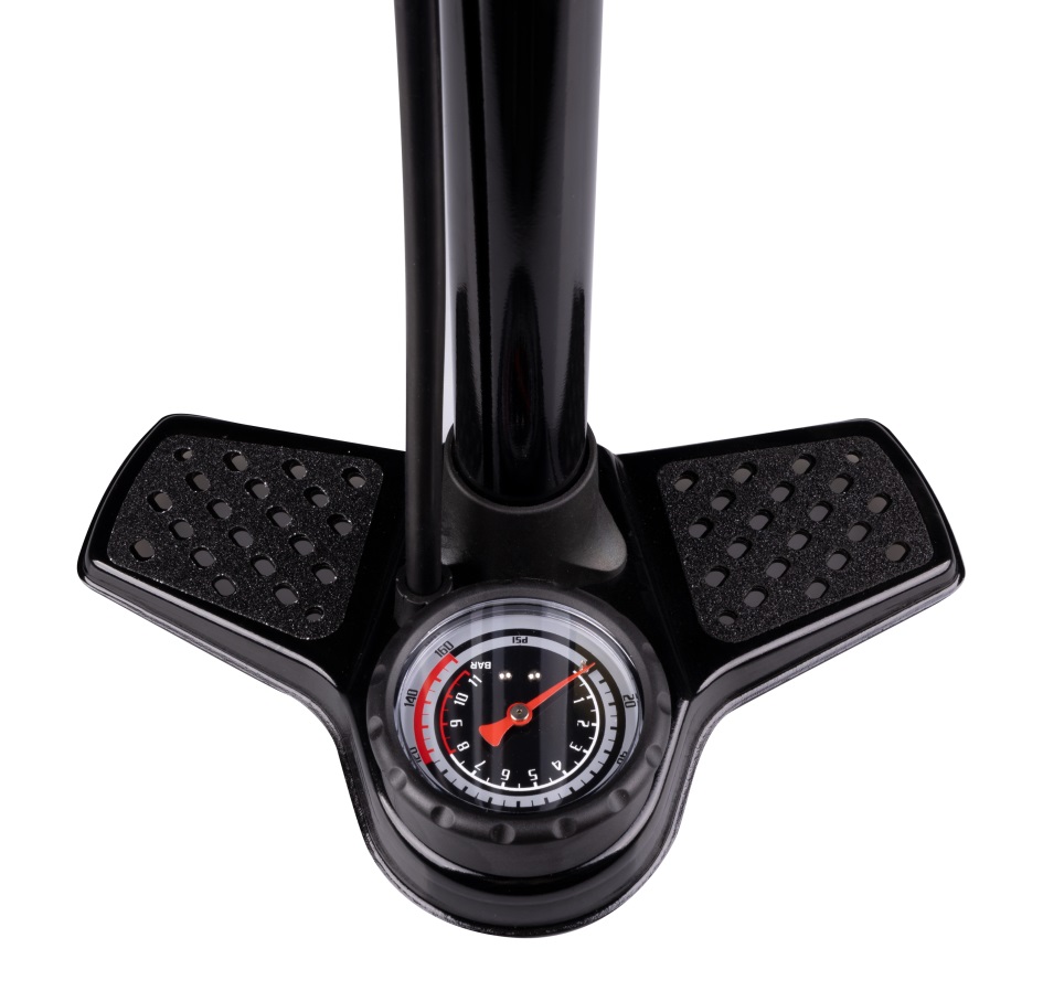 floor pump FORCE HOBBY 2.1 Fe, 11 bar, black