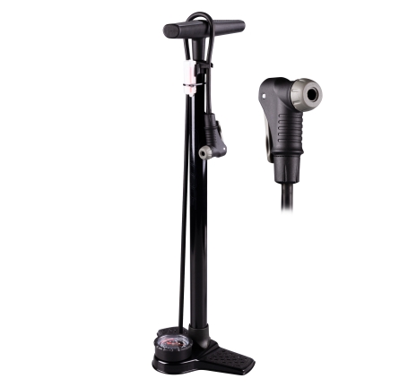 floor pump FORCE HOBBY 2.1 Fe, 11 bar, black