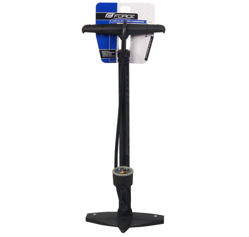 floor pump FORCE HOBBY Al 11 bar, black