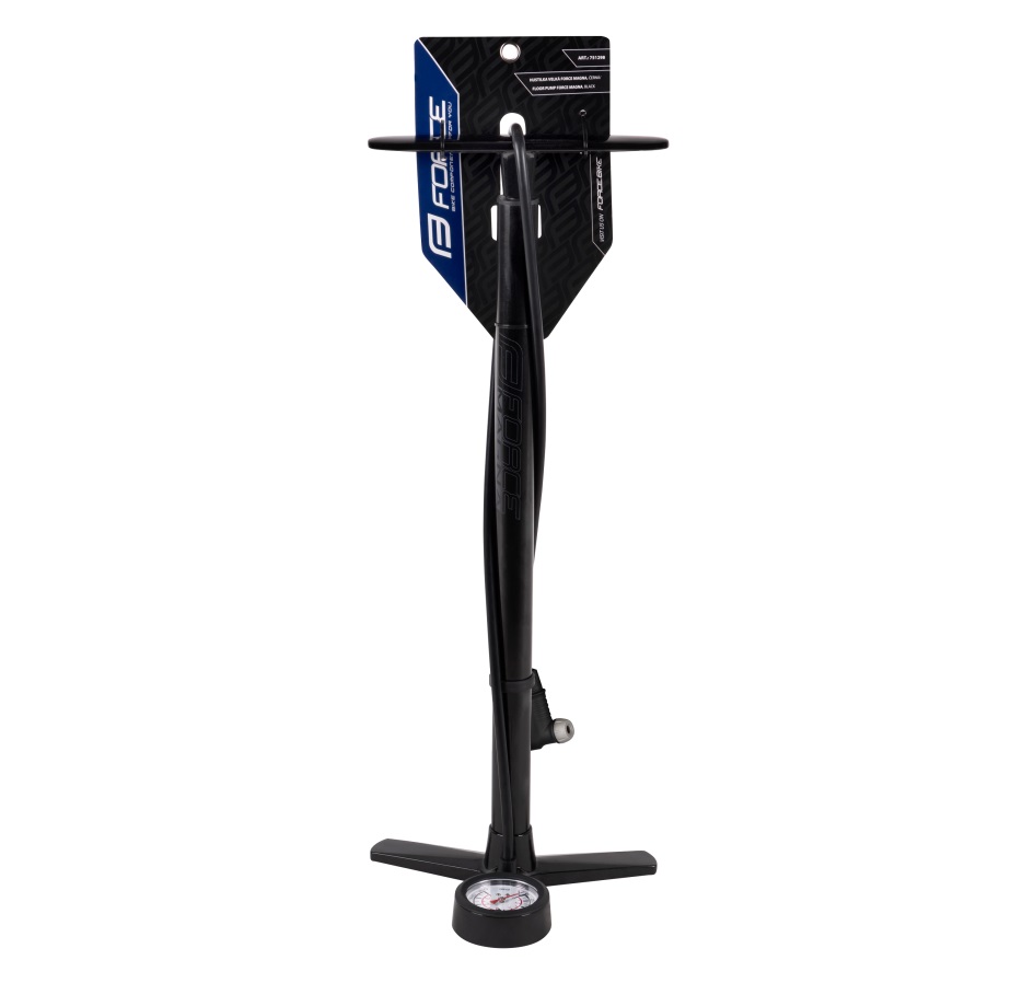 floor pump FORCE MAGNA 2.0 alloy, 11 bar, black