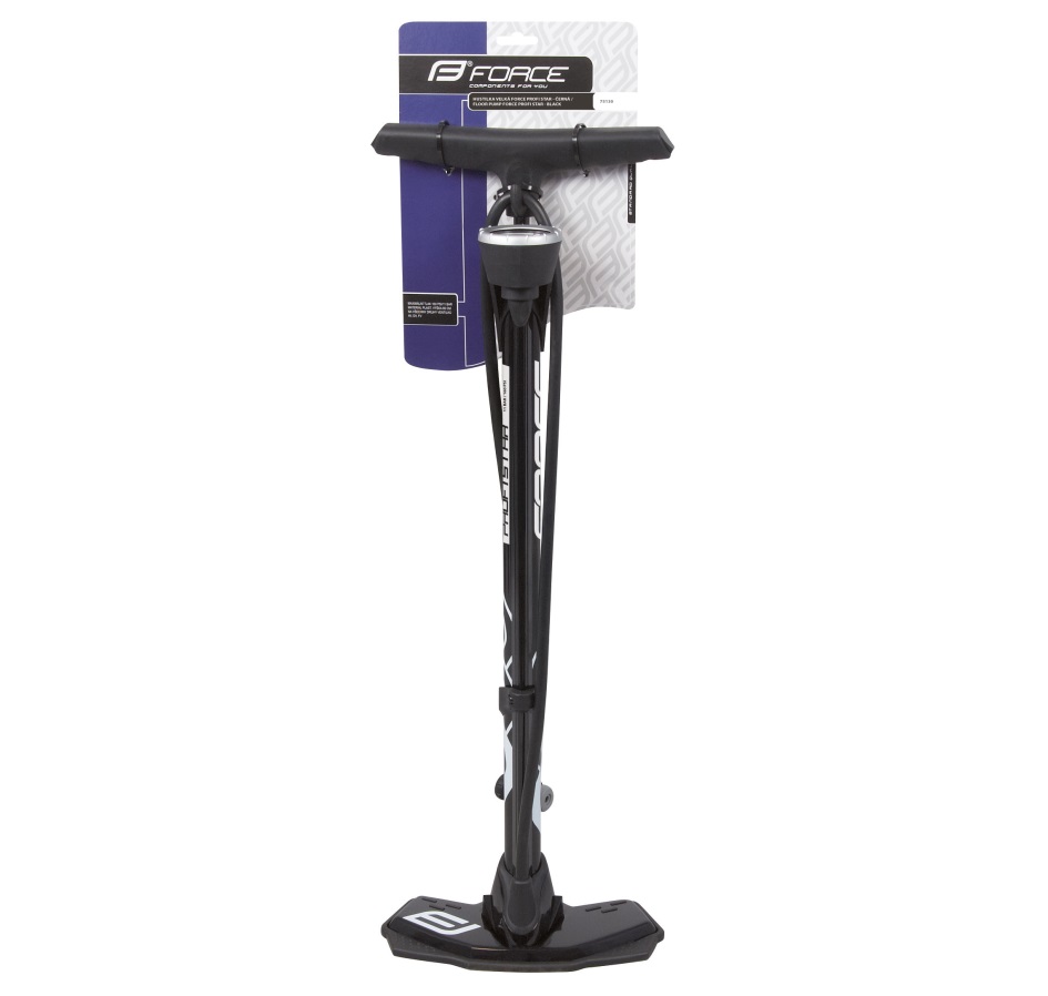 floor pump FORCE PROFI STAR Al 11b black