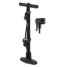 floor pump FORCE TOURIST 2.0 steel, 11 bar, black