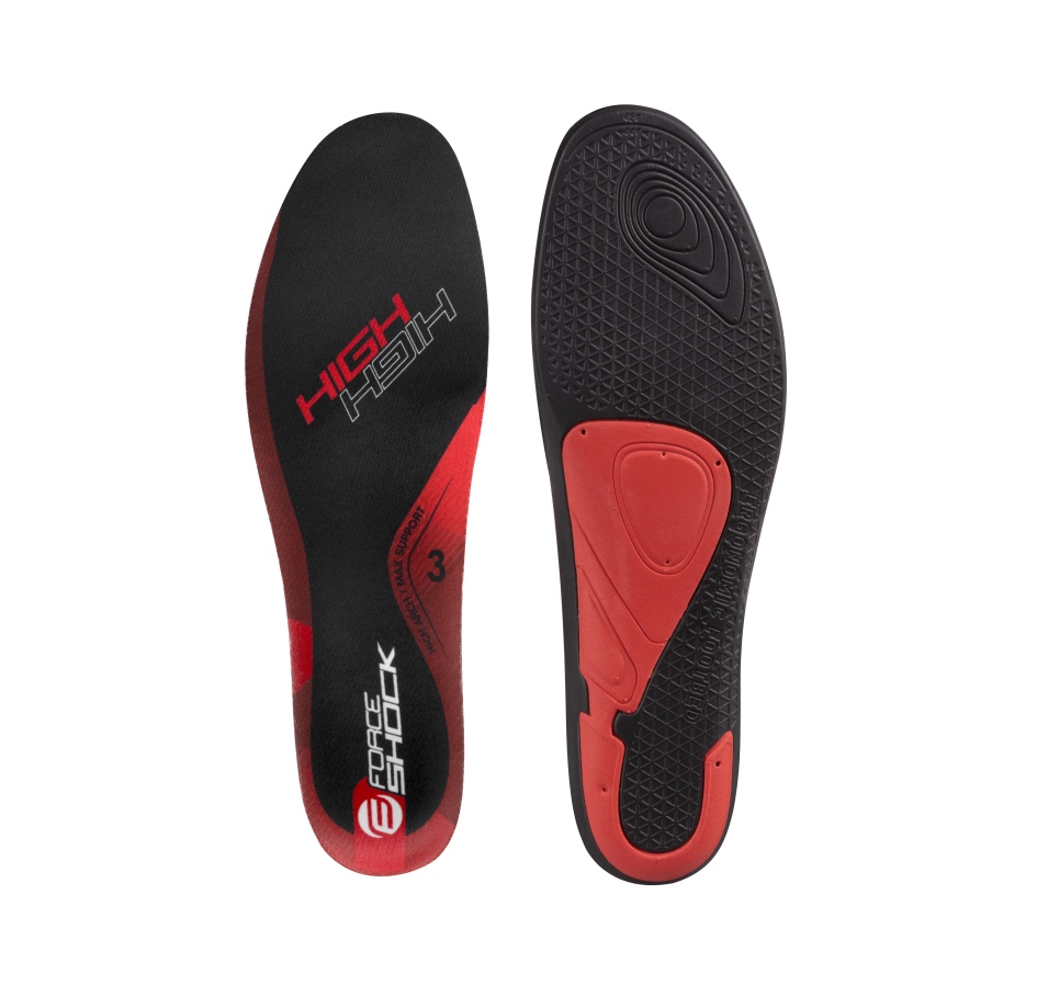 footbeds FORCE SHOCK HIGH, black-red