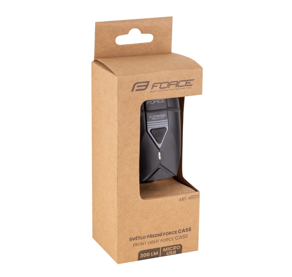 front light FORCE CASS 300LM USB, black