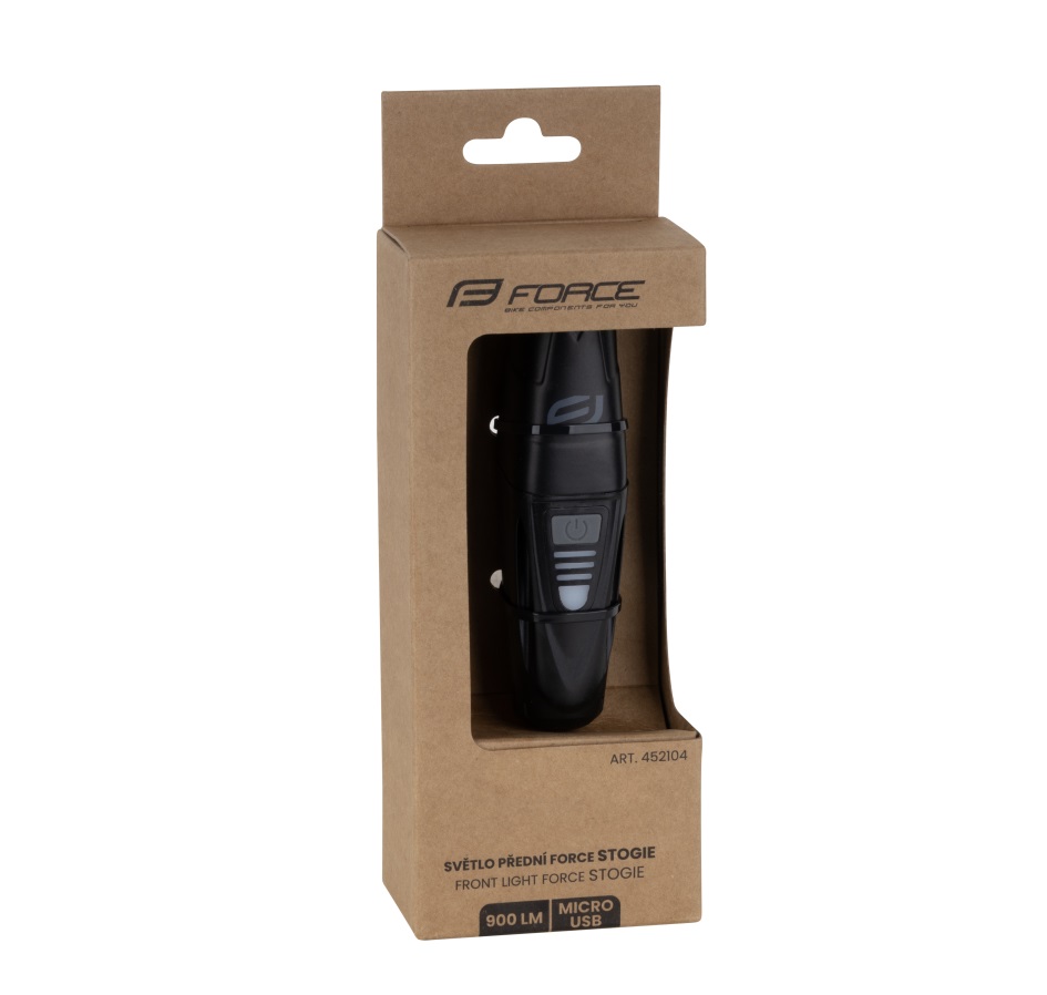 front light FORCE STOGIE 900 LM, USB, black