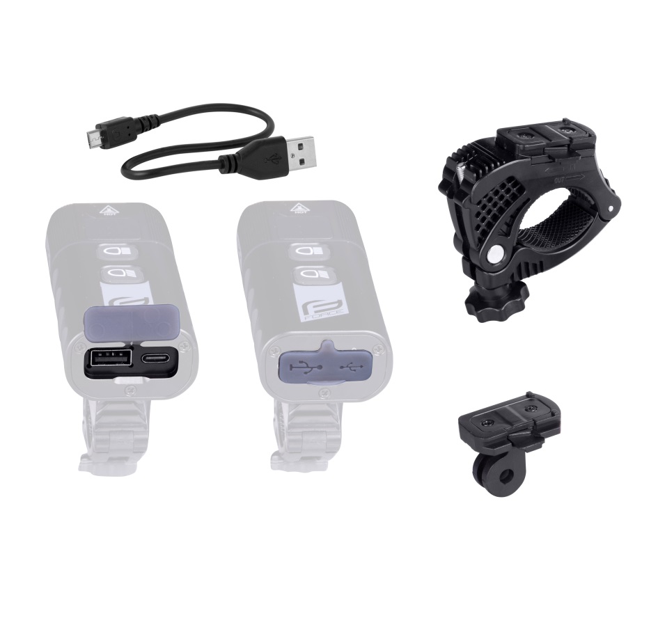 front light FORCE TORCH 2000LM USB, powerbank