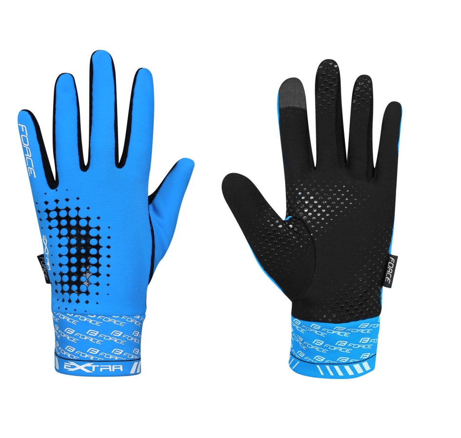 gloves F EXTRA 17, spring-autumn, blue 