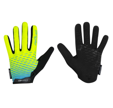 gloves F MTB ANGLE summer, fluo-blue