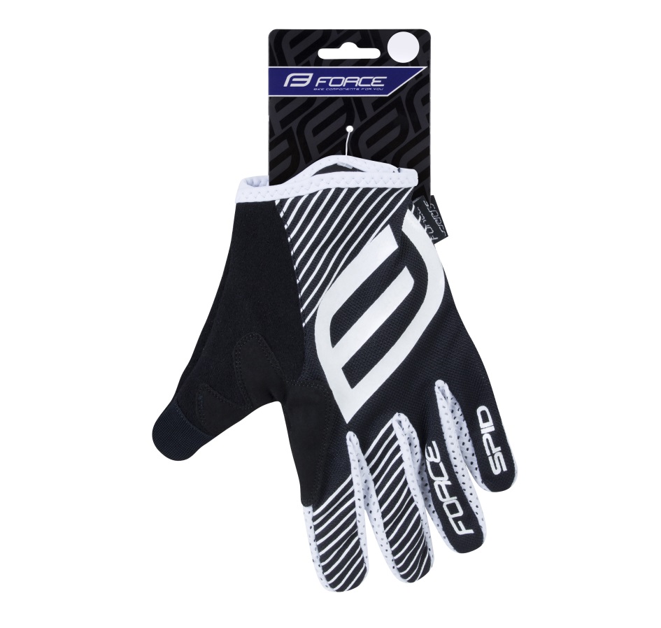 gloves F MTB SPID summer, w/o fastening, black 