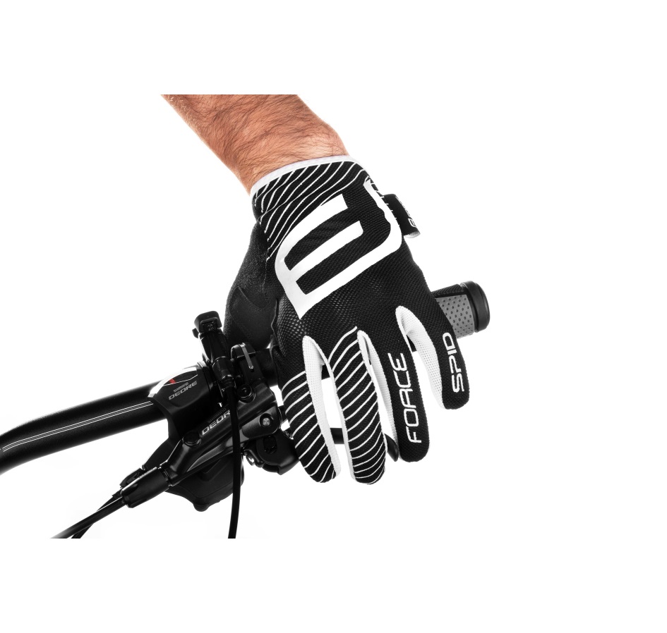 gloves F MTB SPID summer, w/o fastening, black 